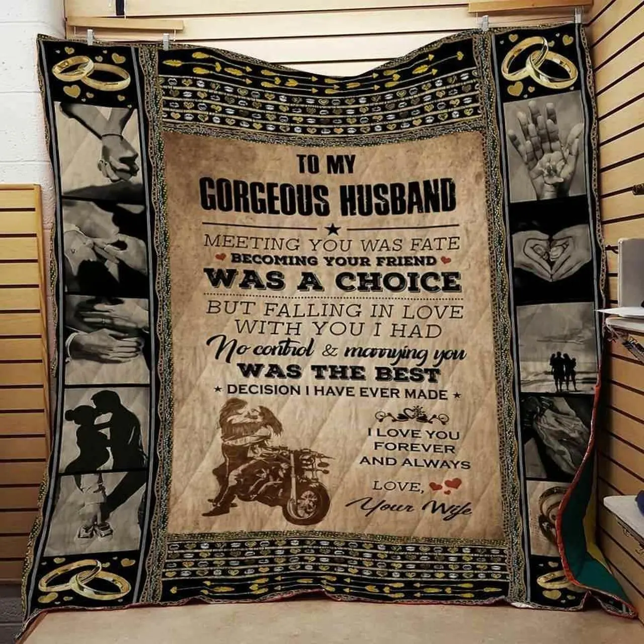 To My Husband Meeting You 1 Blanket Th0907 Quilt and Home Decor