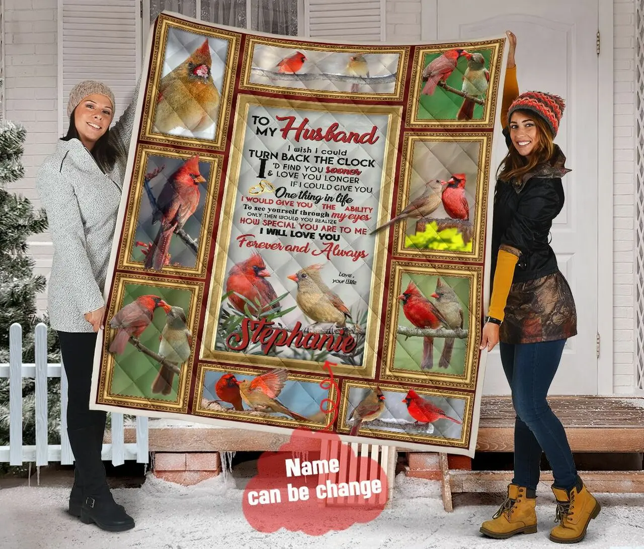 To My Husband Personalized Quilt Blanket Hhc120627 and Home Decor