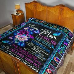 To My Loving Mom Quilt Fep and Home Decor