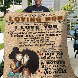 To My Mom Quilt and Home Decor