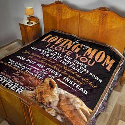 To My Mom Quilt Kqu and Home Decor