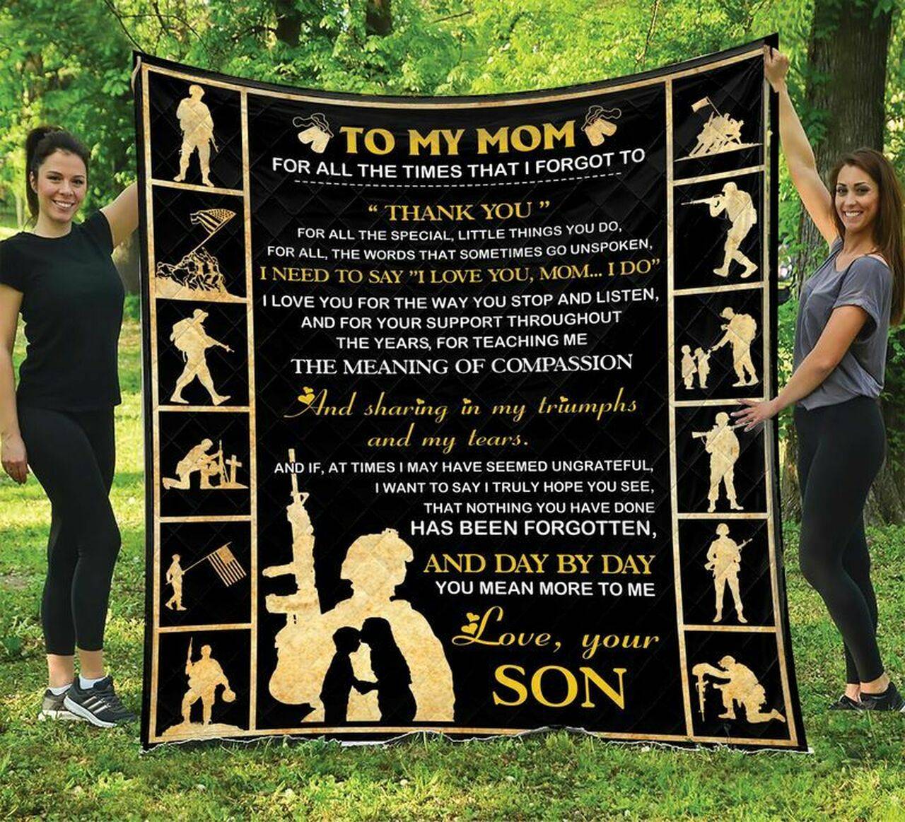 To My Mom Thank You Quilt Blanket Dhc1402828Td and Home Decor