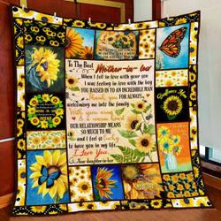 To My Mother-In-Law Quilt Blanket and Home Decor