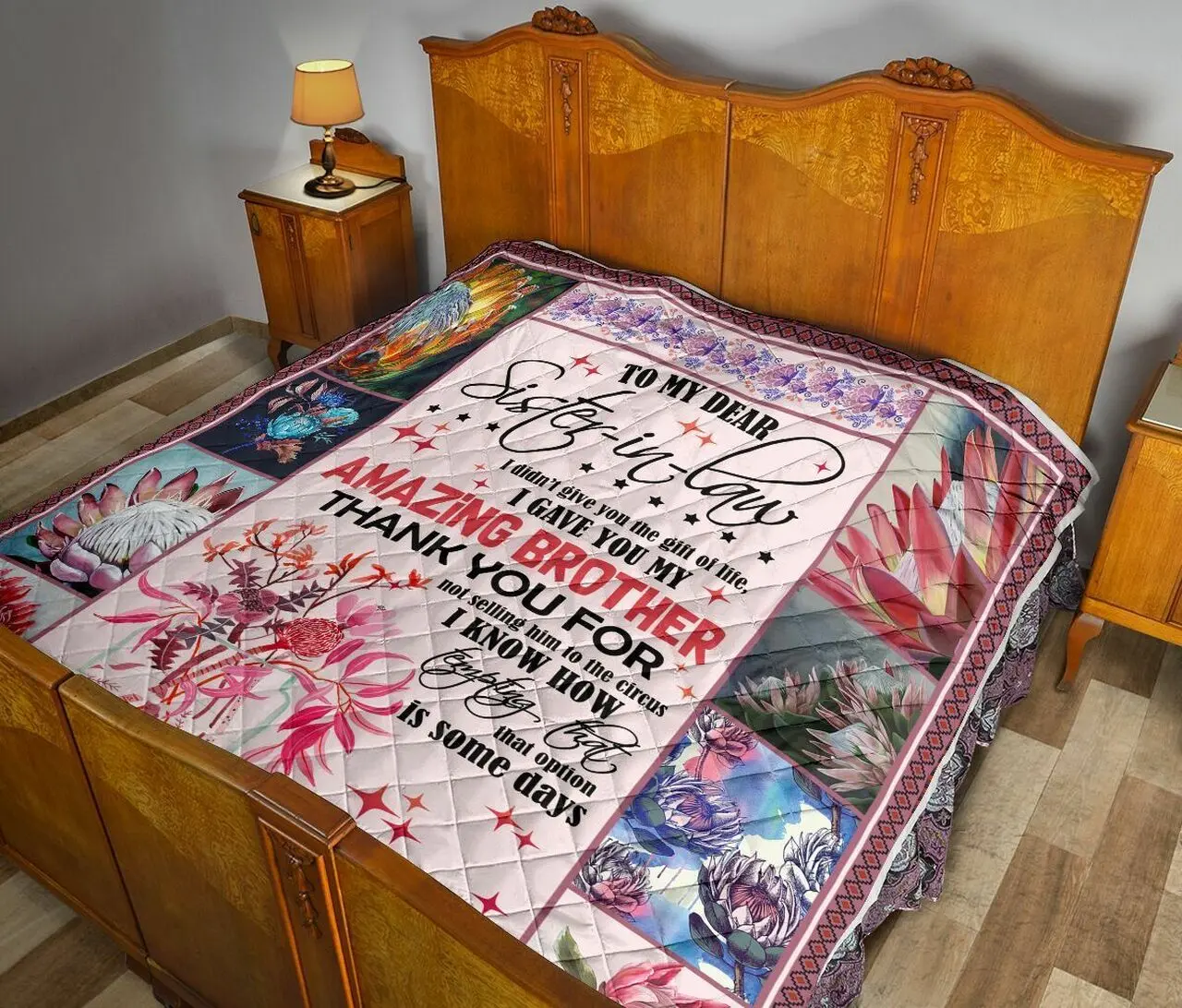 To My Sister In Law Quilt Jfc and Home Decor