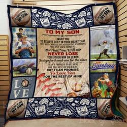 To My Son Baseball Cl2100550Mdq Quilt Blanket and Home Decor