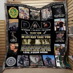 To my son Customized Quilt Blanket and Home Decor