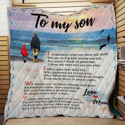 To My Son I Sometimes Wish Blanket Th0907 Quilt and Home Decor