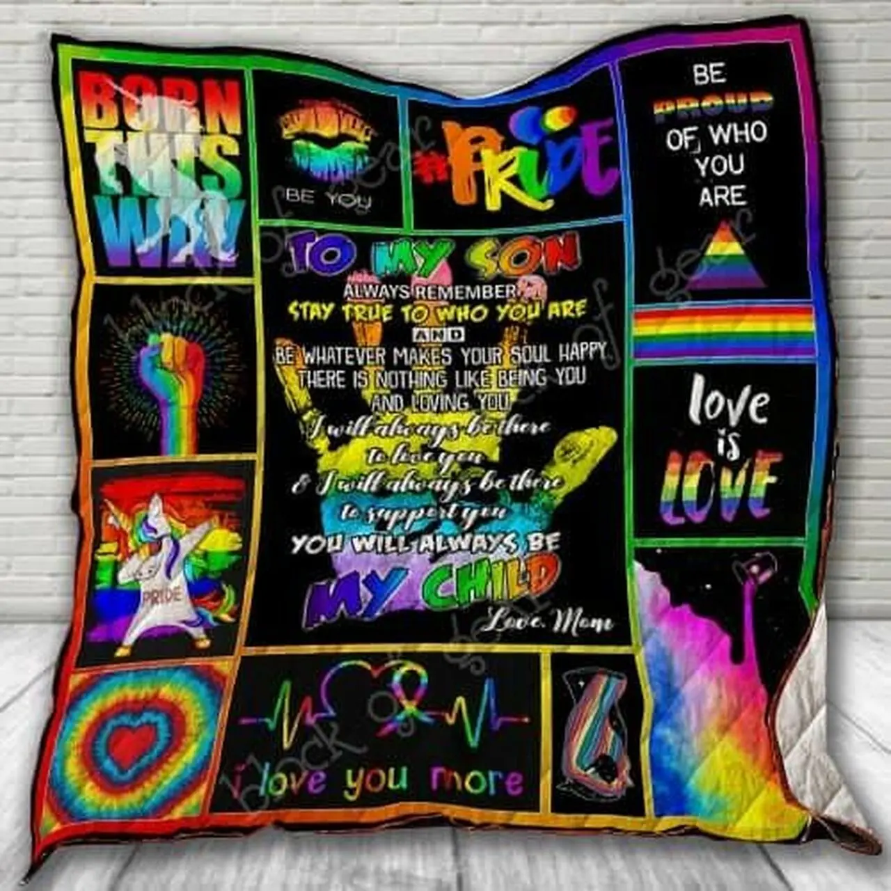 To My Son, Lgbt Cl2100558Mdq Quilt Blanket and Home Decor