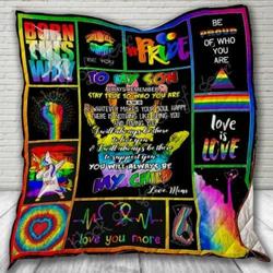 To My Son, Lgbt Cl2100558Mdq Quilt Blanket and Home Decor