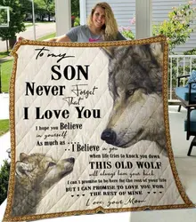 To My Son Quilt Blanket and Home Decor