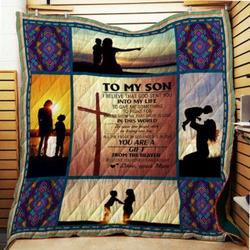 To My Son Quilt Blanket Th344 and Home Decor