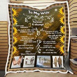 To My Wife  Blanket Quilt Blanket  Quilt and Home Decor
