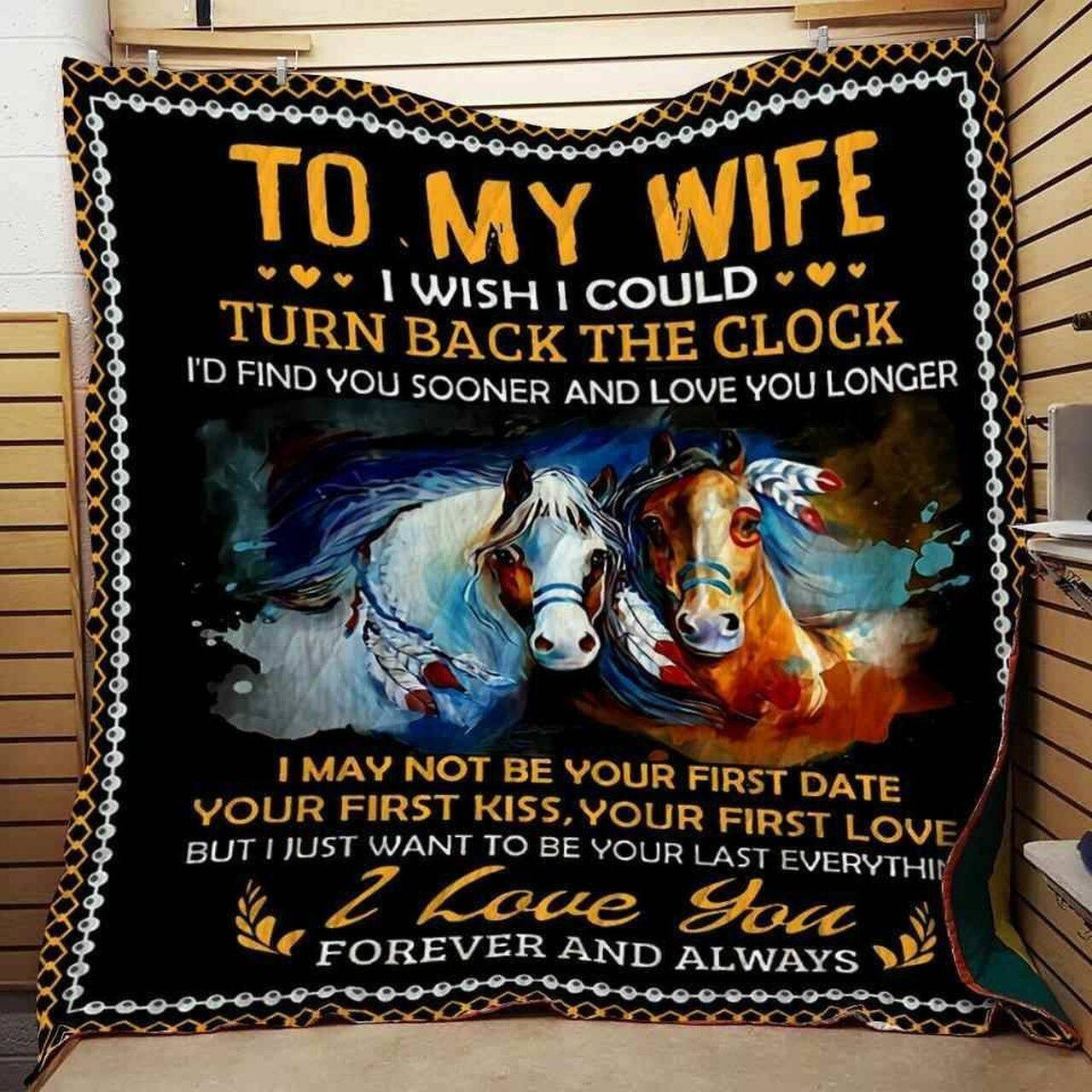 To My Wife I Wish I Could Turn Blanket Th0907 Quilt and Home Decor