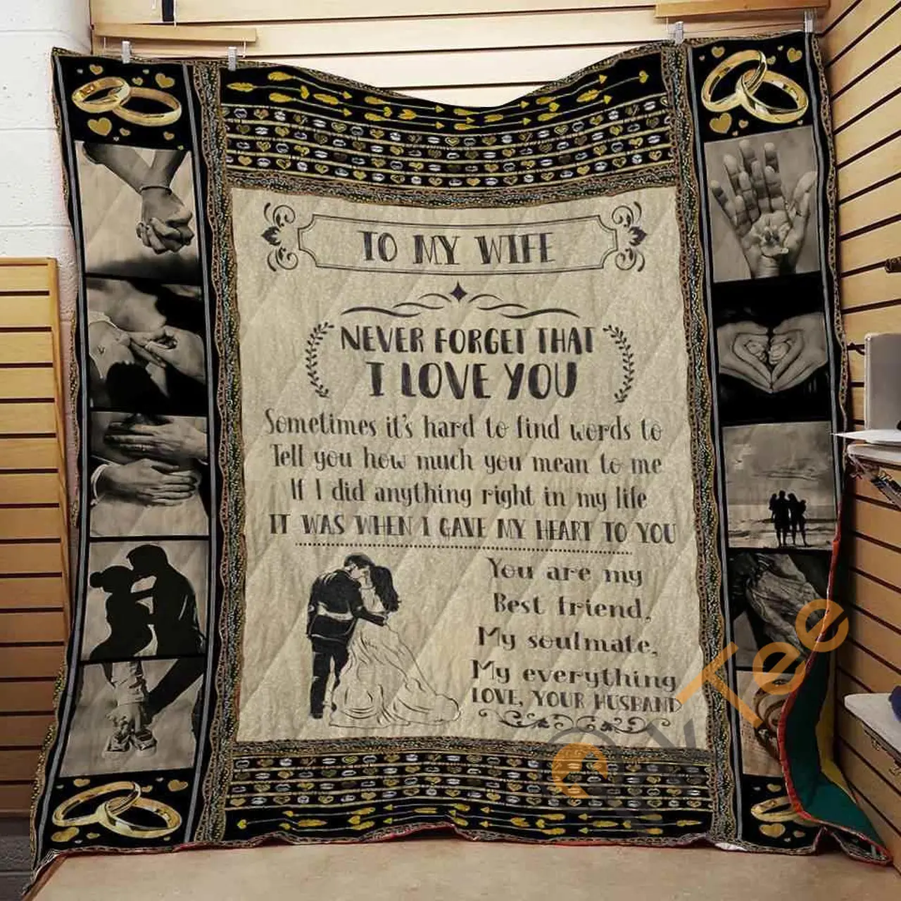 TO MY WIFE - NEVER FORGET THAT Blanket TH0907 Quilt and Home Decor