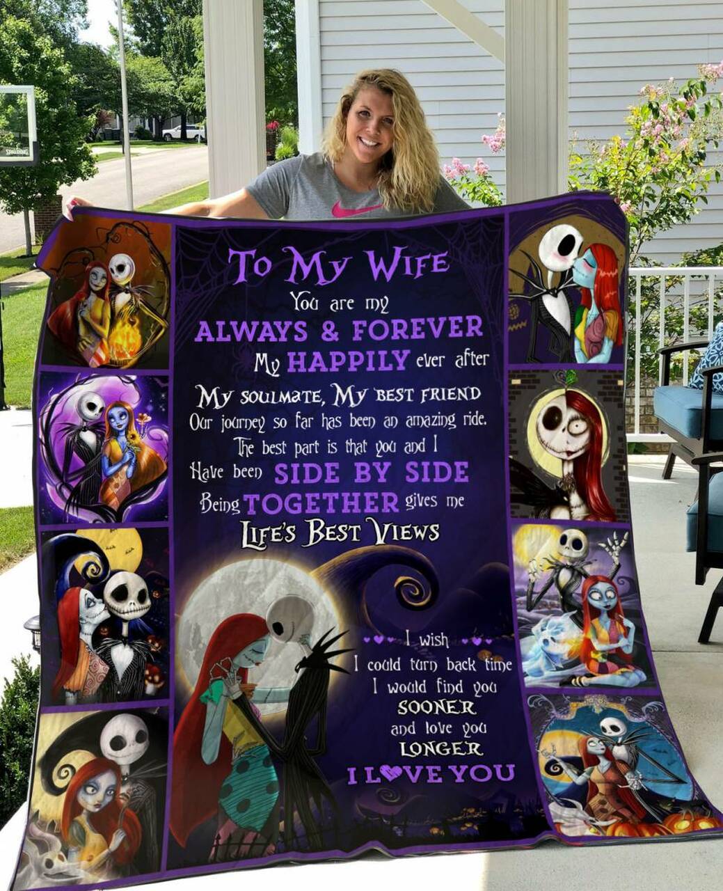 To My Wife Nightmare You Are My Always And Forever Quilt Nh and Home Decor