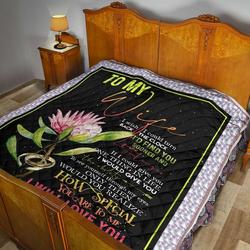 To My Wife Quilt Wjk and Home Decor