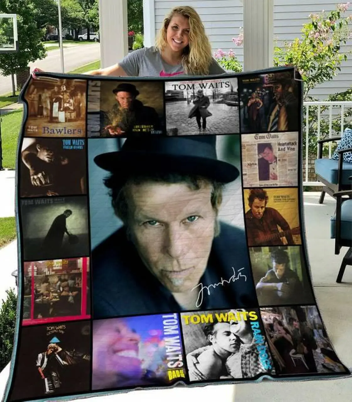 Tom Waits Quilt Blanket M210526 Quilt and Home Decor