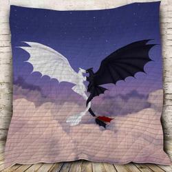 Toothless Light Fury 3 Blanket Th0607 Quilt and Home Decor