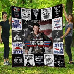 Top Gun Poster Quilt Blanket Ver 2 and Home Decor