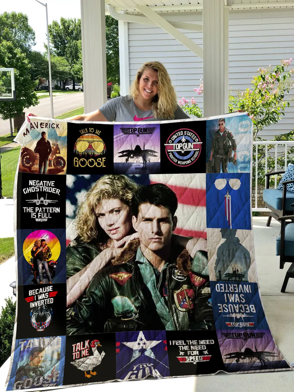 Top Gun Poster Quilt and Home Decor