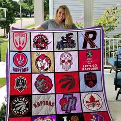 Toronto Raptors 01 All Season Plus Size Quilt Blanket and Home Decor