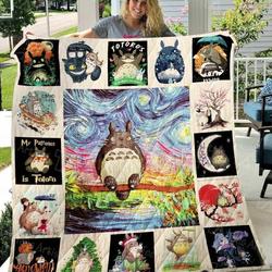 Totoro Blanket Th1607 Quilt and Home Decor