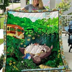 Totoro Dream Quilt Blanket and Home Decor