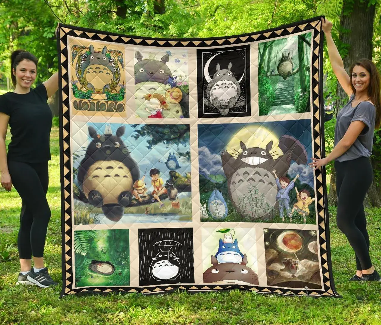 Totoro For Anime My Neighbor Totoro Fan Quilt and Home Decor