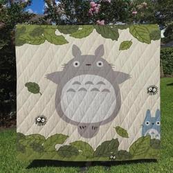 Totoro Leaf Quilt Blanket and Home Decor