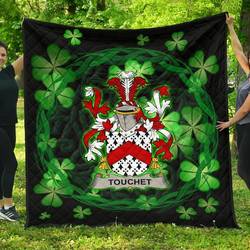Touchet Ireland Irish Celtic Shamrock Knot Circle JFJ13880 3D Customized Quilt 2707 and Home Decor