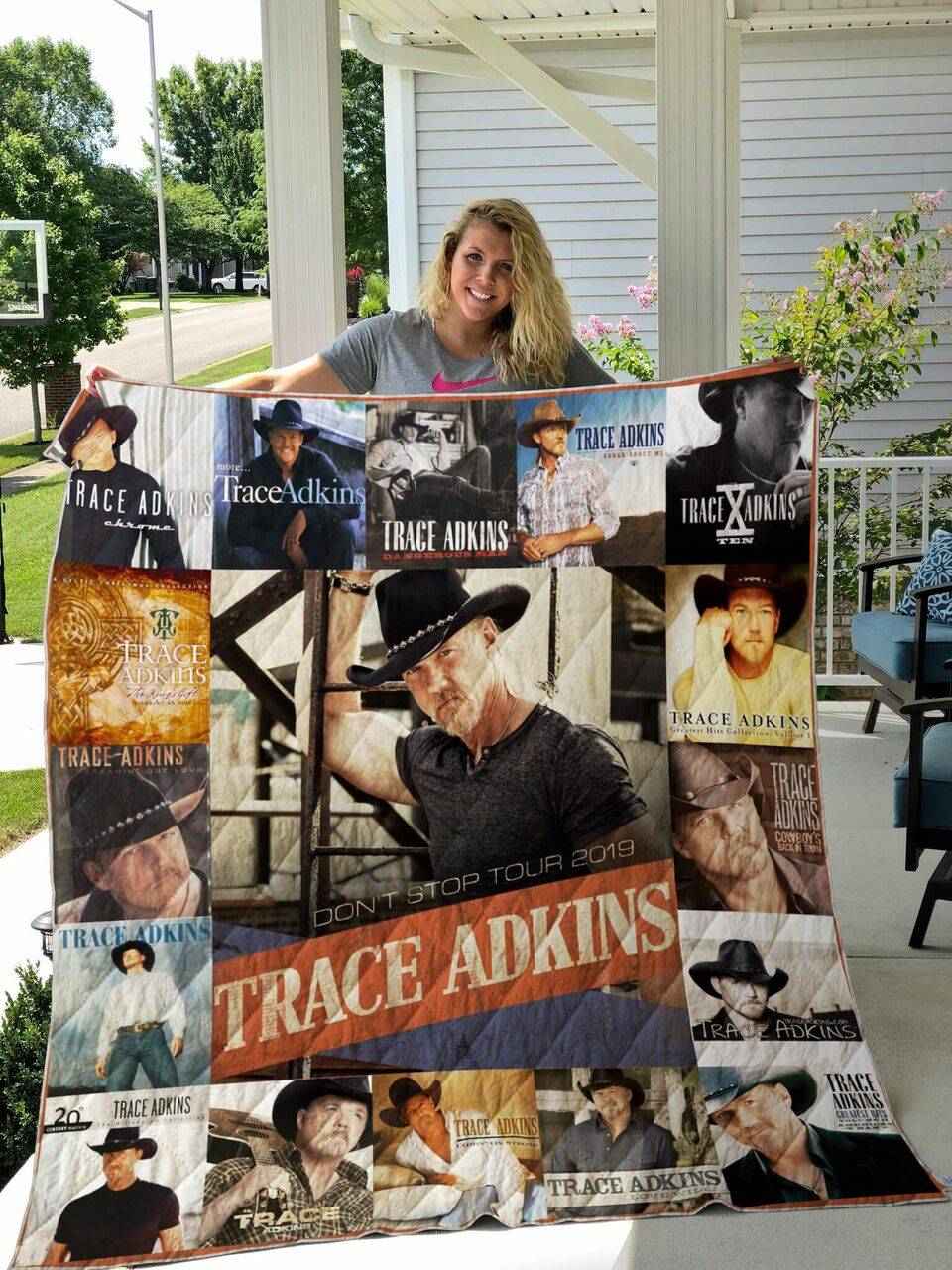 Trace Adkins Quilt Blanket For Fans Ver 17 and Home Decor