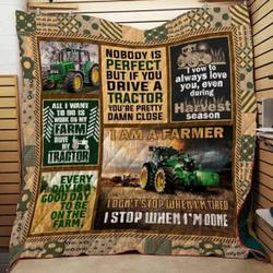 Tractor Everyday Is A Good Day To Be On The Farm Quilt Blanket Great Customized Blanket Gifts For Birthday Christmas Thanksgiving and Home Decor