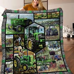 Tractor HUR13733 3D Customized Quilt 2307 and Home Decor