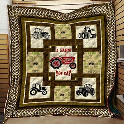 Tractor JFJ13905 3D Customized Quilt 2707 and Home Decor