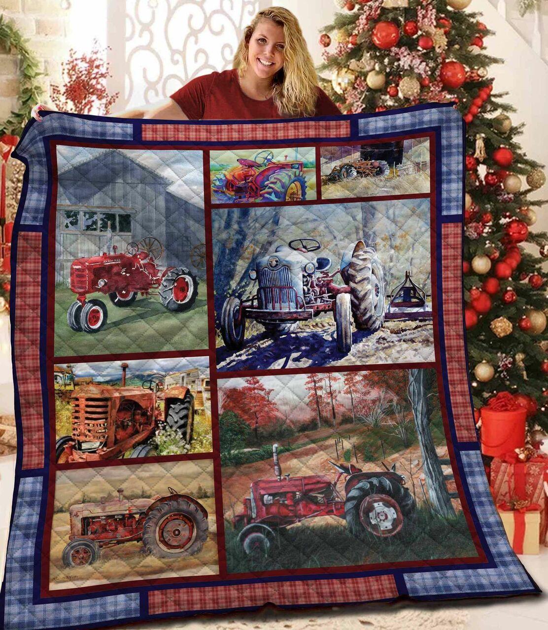 Tractors JFJ13909 3D Customized Quilt 2707 and Home Decor