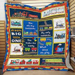 Train Boy My Sunshine JFJ13916 3D Customized Quilt 2707 and Home Decor