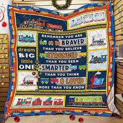 Train Cl14100508Mdq Quilt Blanket and Home Decor