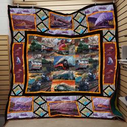 Train JFJ13919 3D Customized Quilt 2707 and Home Decor