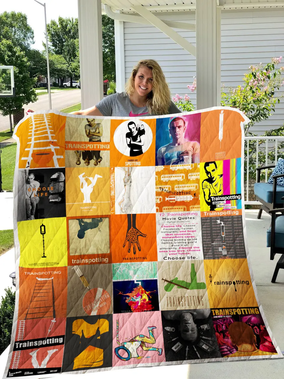 Trainspotting Quilt Blanket 0320 and Home Decor