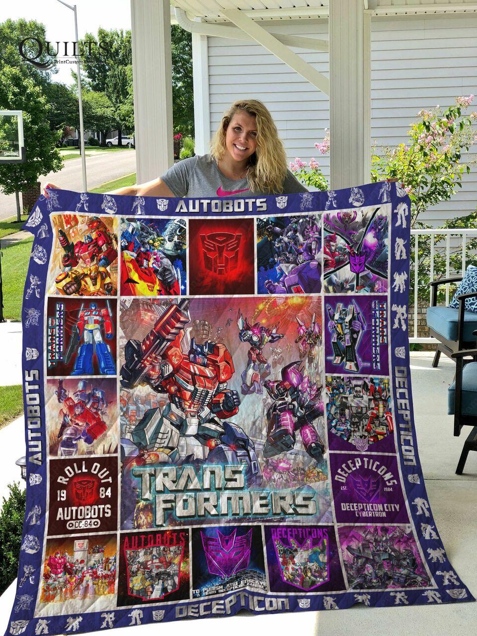 Transformers All Season Plus Size Quilt Blanket and Home Decor