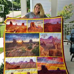 Travelling To Monument Valley Quilt Blanket and Home Decor