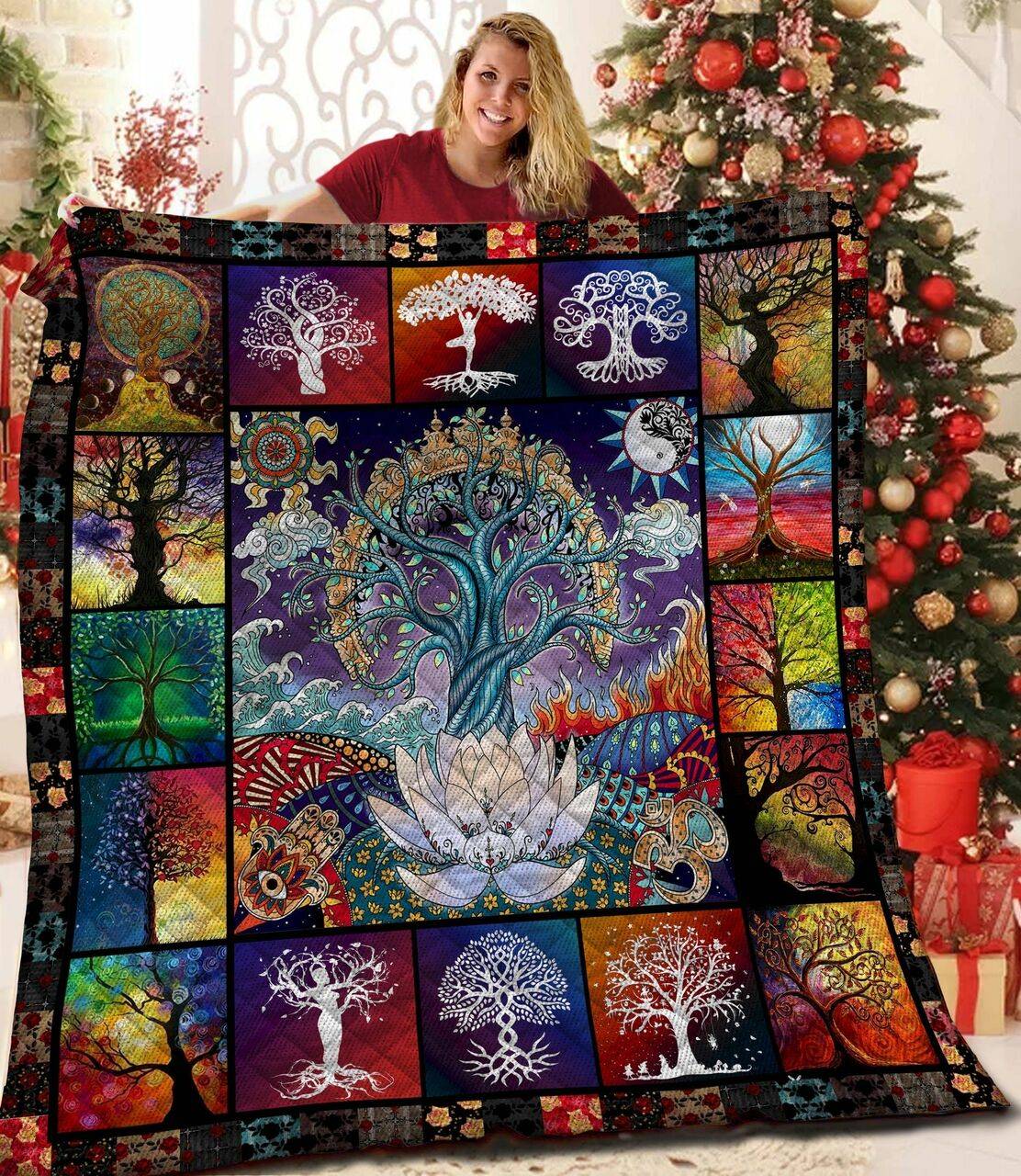 Tree O JFJ13991 3D Customized Quilt 2707 and Home Decor