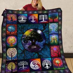 Tree O JFJ14000 3D Customized Quilt 2707 and Home Decor