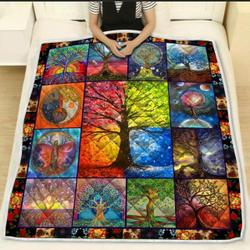 Tree Of Life Colorful Quilt Inf and Home Decor