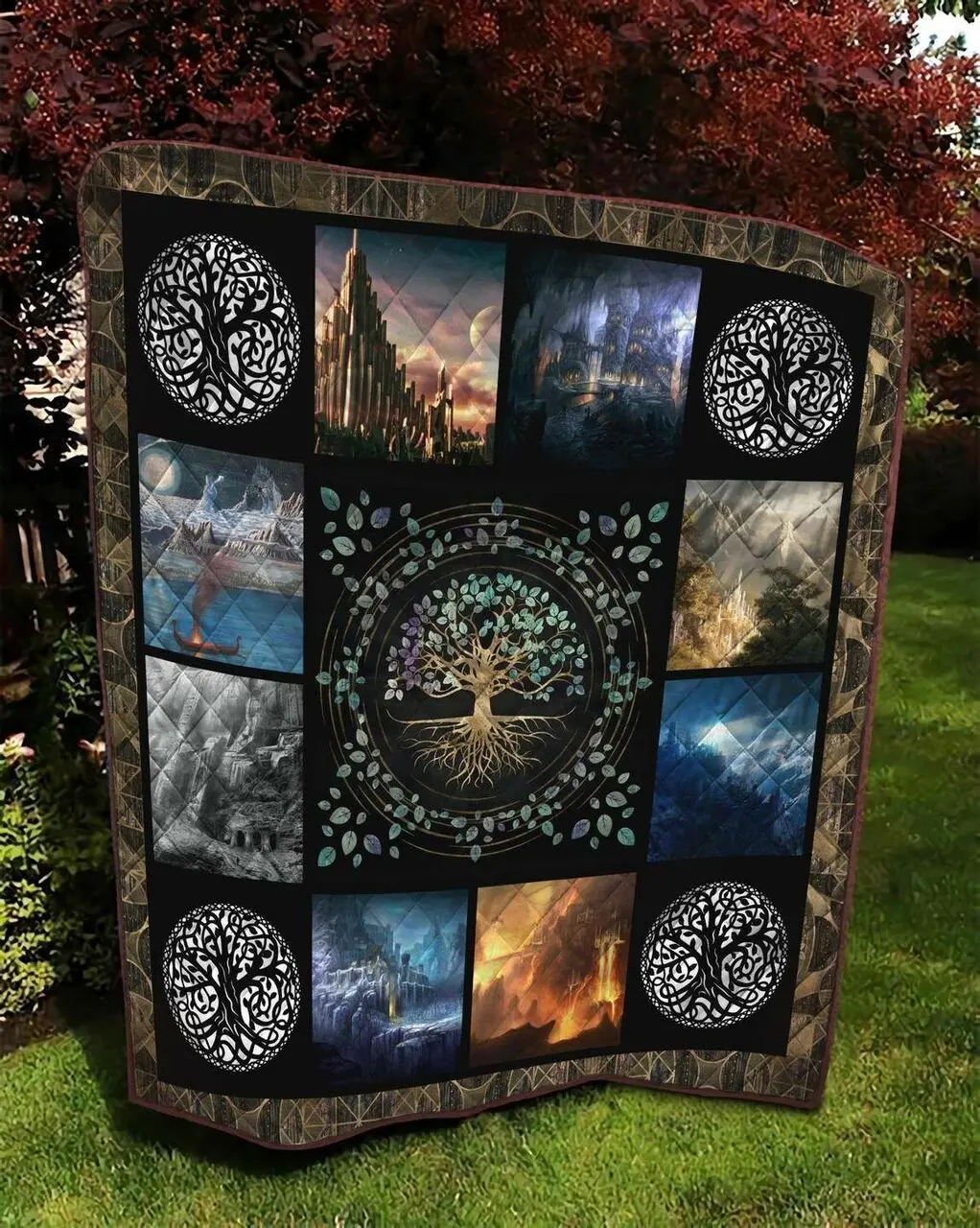 Tree Of World Ah Quilt Derqin and Home Decor