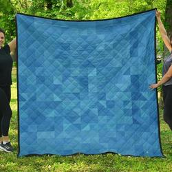 Triangle Blue Cl12100684Mdq Quilt Blanket and Home Decor