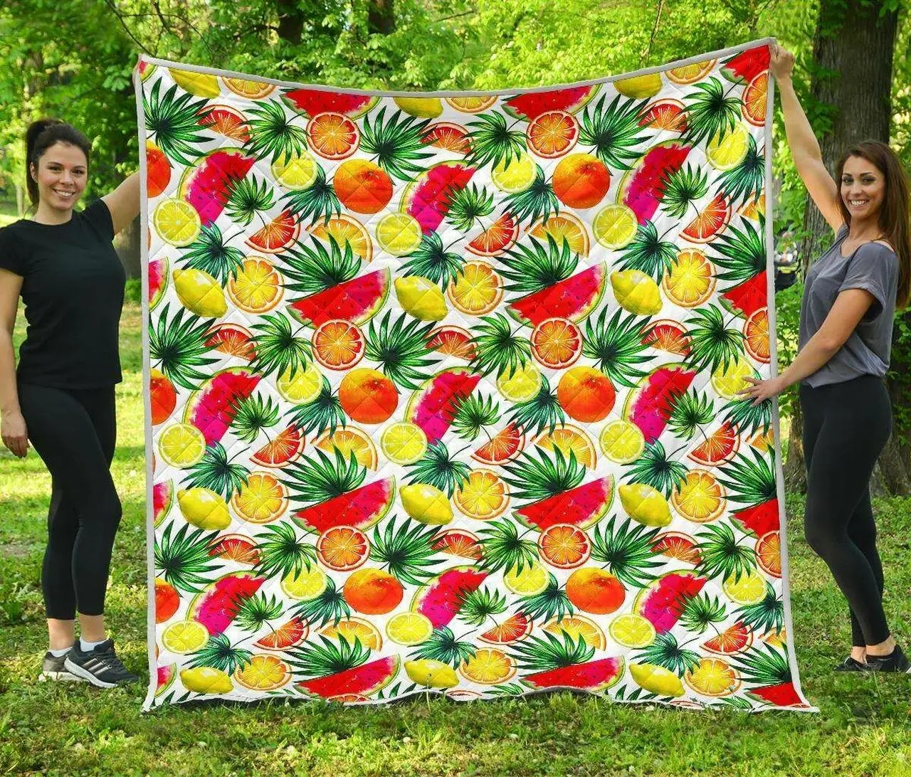 Tropical Fruit Leaf Cl17100623Mdq Quilt Blanket and Home Decor