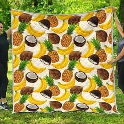 Tropical Fruits Cl17100624Mdq Quilt Blanket and Home Decor