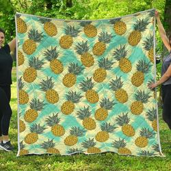 Tropical Vintage Pineapple Cl17100639Mdq Quilt Blanket and Home Decor