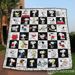 True Love Snoopy Quilt Blanket Vq06  Quilt and Home Decor